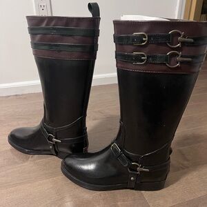 Stylish Black and Brown Riding Boots
